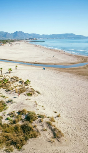 Vistas a la playa del Guruguru