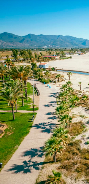 Vistas a la playa del Guruguru